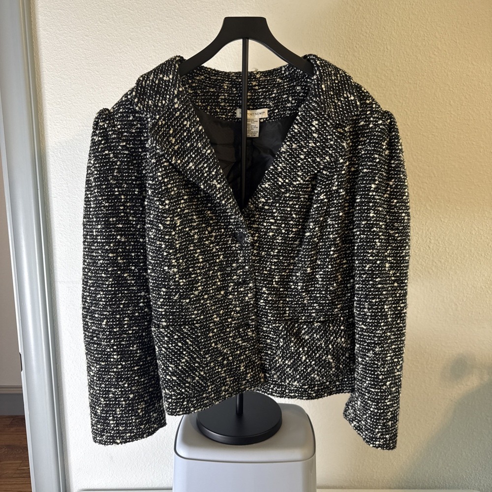 Newport News Women's Lined Tapestry Jacket Multicolor Plus Size 22W